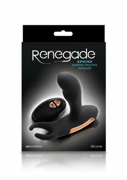 Sphinx Prostate Massager Heated Flexible Dual Motor Silicone Black