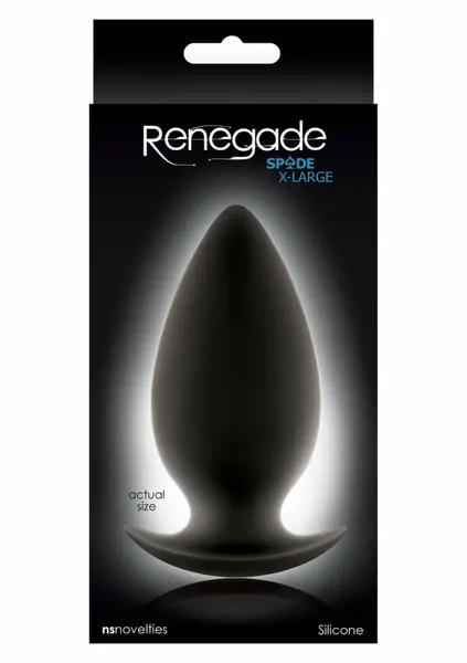 Renegade Spades XL Silicone Plug with Ergonomic T-Handle Black