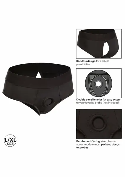 CalExotics Her Royal Harness Backless Brief L/XL - Comfortable Support System