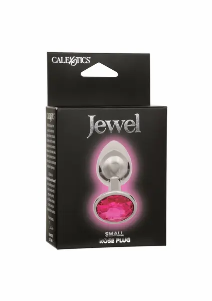 Jewel Small Rose Plug Metallic Intimate Accessory with Gem Accent