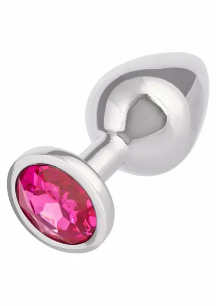 Jewel Large Rose Plug Metallic Intimate Accessory with Gem Accent