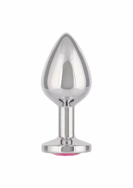 Jewel Large Rose Plug Metallic Intimate Accessory with Gem Accent