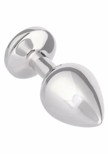 Jewel Large Rose Plug Metallic Intimate Accessory with Gem Accent