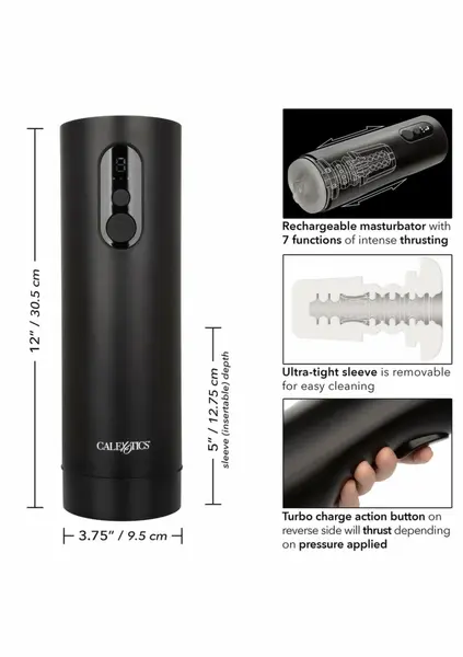 Bionic Thrusting Intimate Machine 7-Function USB Rechargeable Black