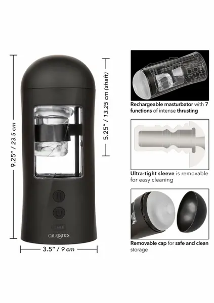 Bionic Power Stroking Intimate Machine 7-Function Black 716770104380