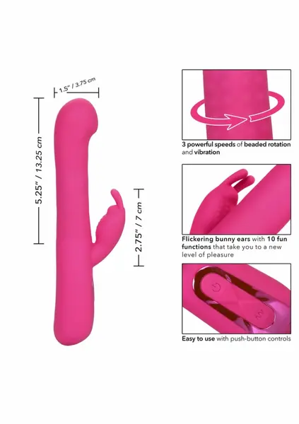 Jack Rabbit Elite Beaded G Rabbit Silicone Intimate Device Purple