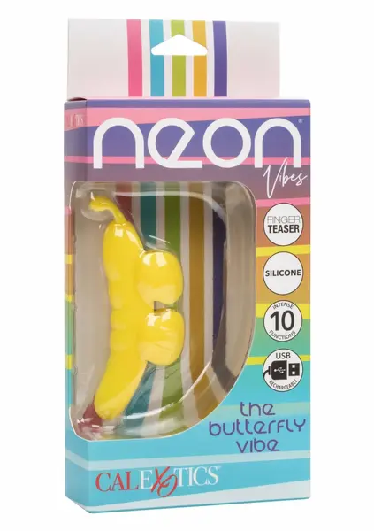 Neon Vibes The Butterfly Vibe Pink - Compact Silicone Finger Massager