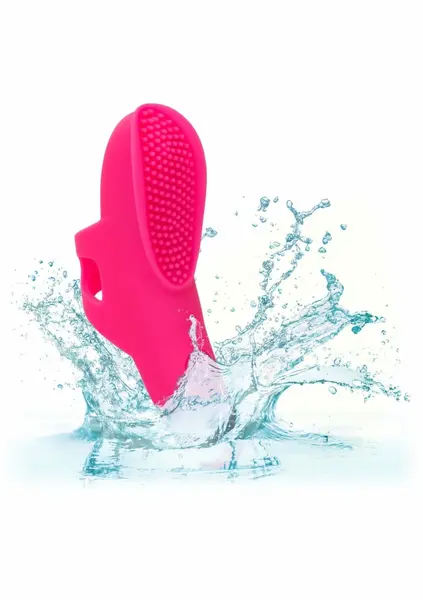 Neon Vibes The Nubby Vibe Finger Massager, 10 Modes, Waterproof, Pink