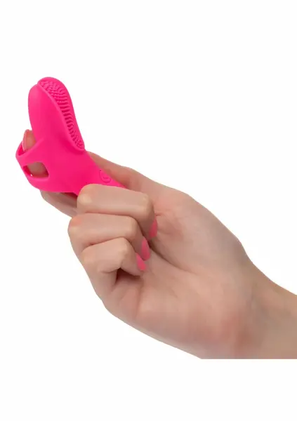 Neon Vibes The Nubby Vibe Finger Massager, 10 Modes, Waterproof, Pink