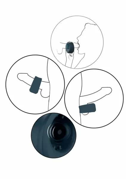 ToyJoy Zephyr Pulsating Intimate Machine & Adjustable C-Ring Black