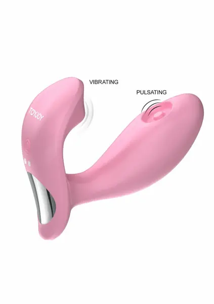 ToyJoy Flamingo Pulsating G-spot L-Shaped Intimate Device Pink 8713221833396