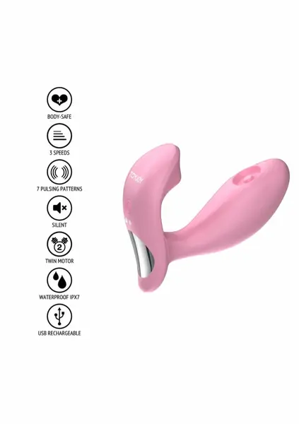 ToyJoy Flamingo Pulsating G-spot L-Shaped Intimate Device Pink 8713221833396