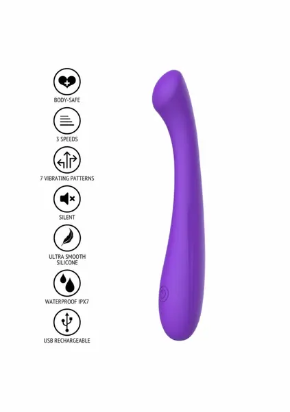 TOYJOY The Luna G-Spot Vibrator Silicone Rechargeable Pink 7 Modes