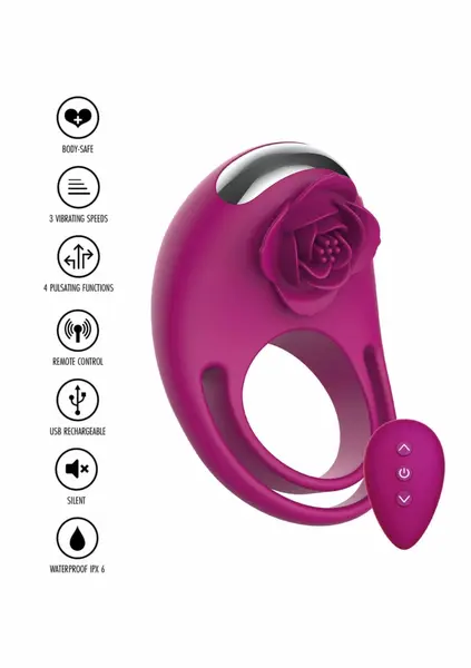 ToyJoy Put a Ring On It Remote Silicone Intimate Ring, USB, Black