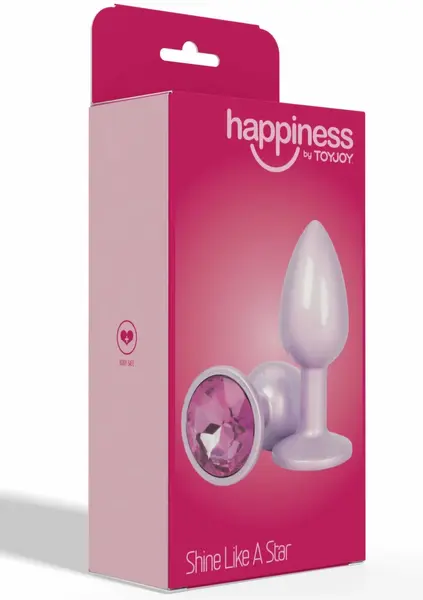 ToyJoy HAPPINESS Shine Like A Star Plug with Gemstone Accent, Silicone, Black