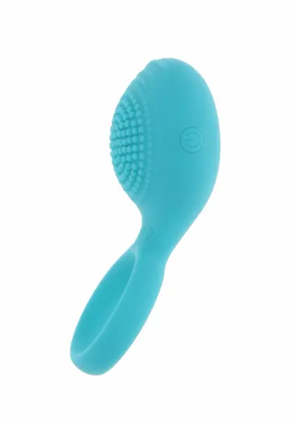 ToyJoy Tickle Brush C-Ring Vibrating Silicone Intimate System Black