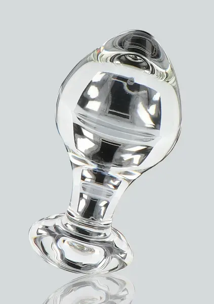 TOYJOY GLASS WORXX Brilliant Anal Star Glass Plug, Bulbous Tip, Clear