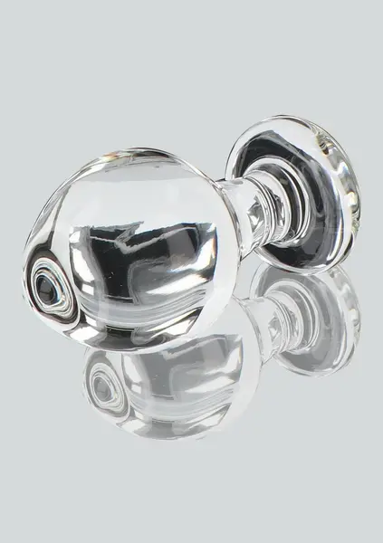 TOYJOY GLASS WORXX Brilliant Anal Star Glass Plug, Bulbous Tip, Clear