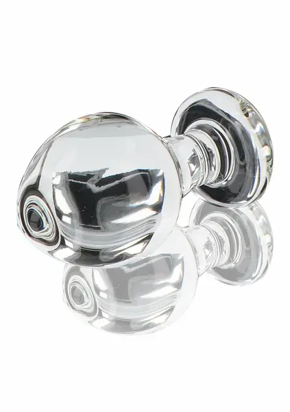 TOYJOY GLASS WORXX Brilliant Anal Star Glass Plug, Bulbous Tip, Clear