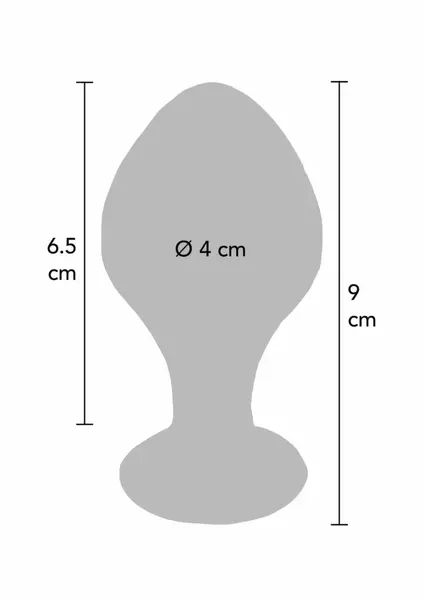 TOYJOY GLASS WORXX Brilliant Anal Star Glass Plug, Bulbous Tip, Clear