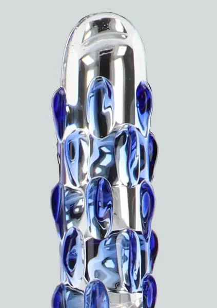 TOYJOY GLASS WORXX Diamond Dazzler Dong Blue Glass Intimate Model