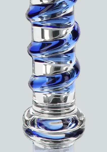 TOYJOY GLASS WORXX G-Spot Gemstone Curved Glass Intimate Device Blue