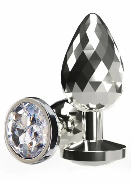 TOYJOY Disco Diamond Plug Large Aluminum Gem Base Silver