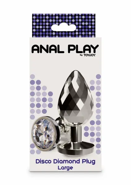 TOYJOY Disco Diamond Plug Large Aluminum Gem Base Silver