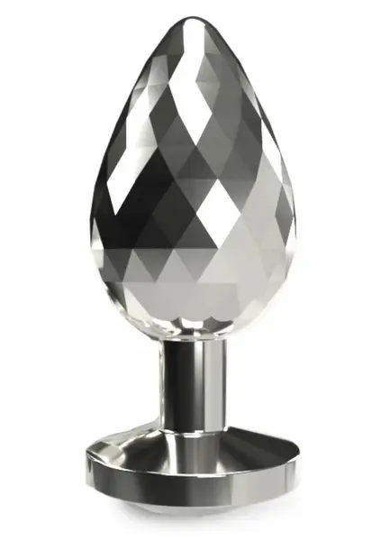TOYJOY Disco Diamond Plug Large Aluminum Gem Base Silver
