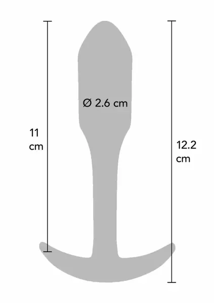 ToyJoy Smooth Plug Large Silicone Anal Model 12.2 cm Black