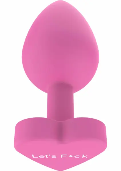 ToyJoy Booty Sweethearts Silicone Plug Heart Base Let's F*ck Black