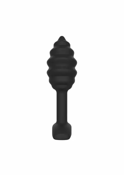 ToyJoy Swirl Plug Black 9.2 cm - Textured Silicone Anal Model