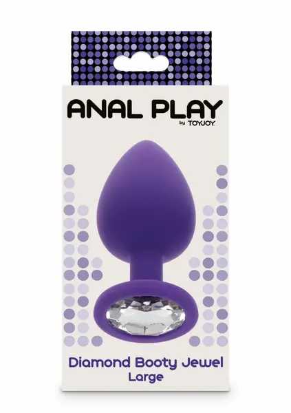 TOYJOY Diamond Booty Jewel Large Silicone Plug with Gemstone Accent