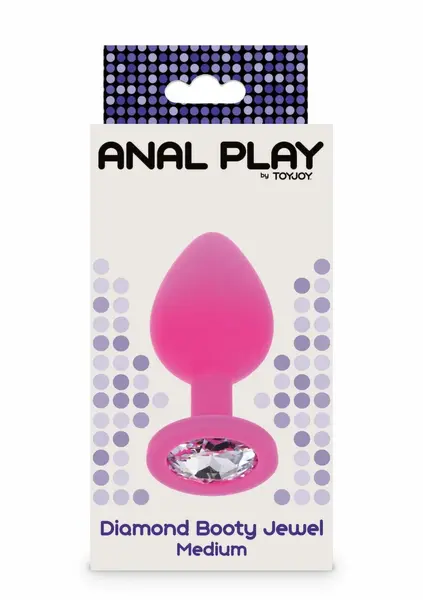 TOYJOY Diamond Booty Jewel Medium Silicone Plug with Gem Accent