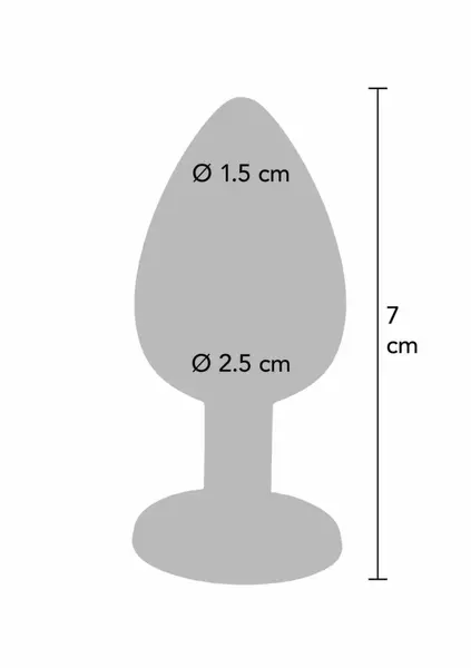 TOYJOY Diamond Booty Jewel Small Silicone Plug with Gemstone Accent