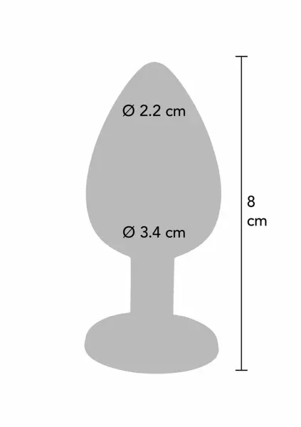 TOYJOY Starlight Booty Jewel Medium Aluminium Plug with Gemstone Accent