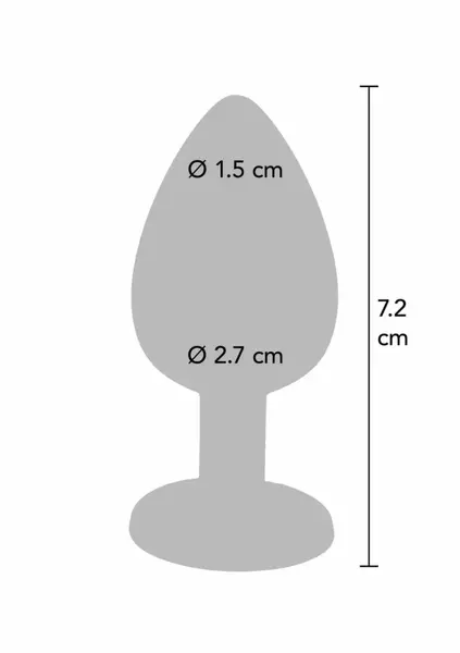 TOYJOY Starlight Booty Jewel Small Aluminium Plug with Gemstone Accent