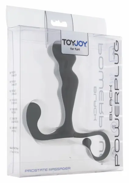 ToyJoy Power Plug Prostate Massager Black Ergonomic Silicone Design