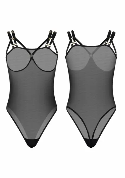 Kinky Diva Piquant bodi bez korpica brenda Insane Sexy, podesivi i elegantni crni bodi
