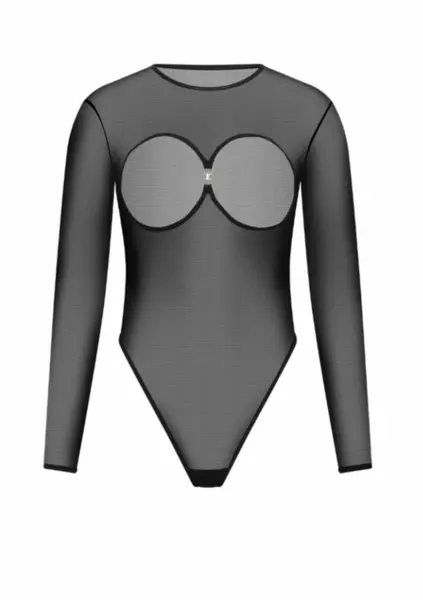 Kinky Diva Provocative Cupless Body Insane Sexy Collection crni mrežasti bodi sa podesivim kopčanjem