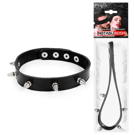 Ogrlica kožacvet Crna