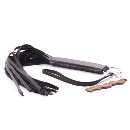 Klasična crna pletenica od prave kože