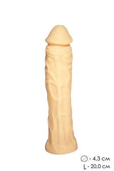 Dildo šuplji telesni l 200mm D 43mm art. 100-09 BU SB