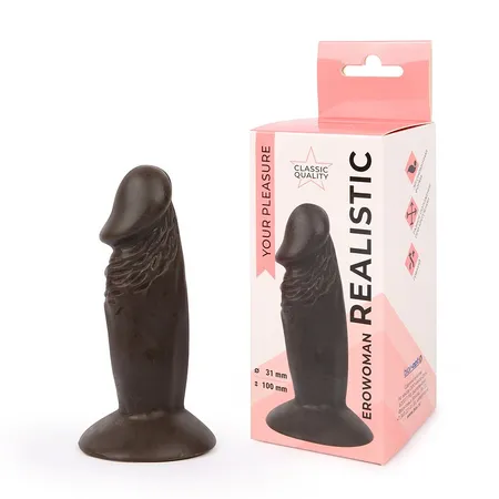 Dildo l radnog dela 100 mm d 31 mm, Boja braon, PVC art. ER-30060-1