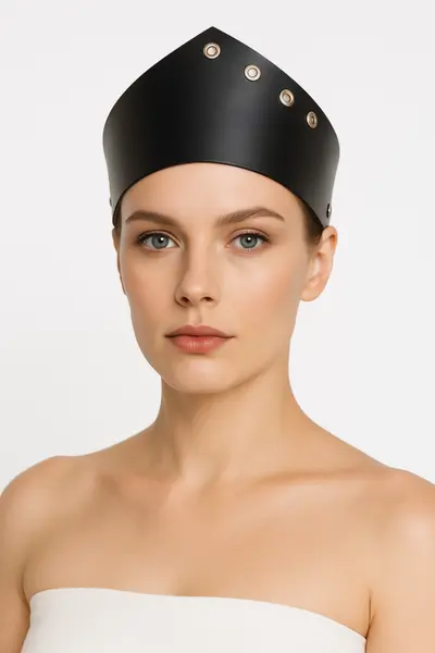 Kokošnik-traka za glavu kožna vesta