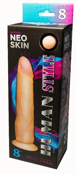 Dildo Human Stile na usisnoj čaši, l 203 mm d 42 mm art. 610106