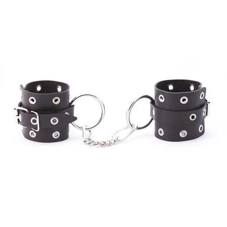 Jednoslojne lisice od prave kože sa ušicama