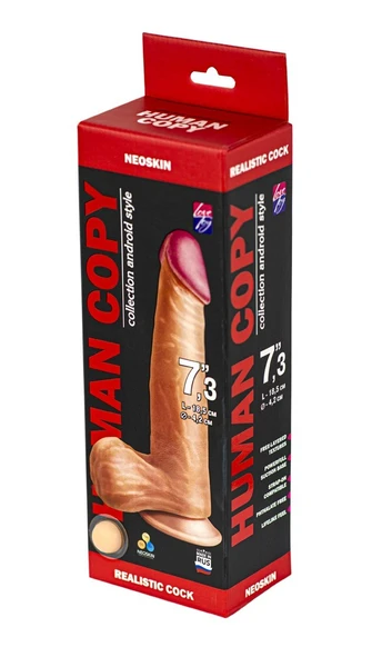 Dildo Human copi na usisnoj čaši, l 185 mm d 42 mm art. 611603