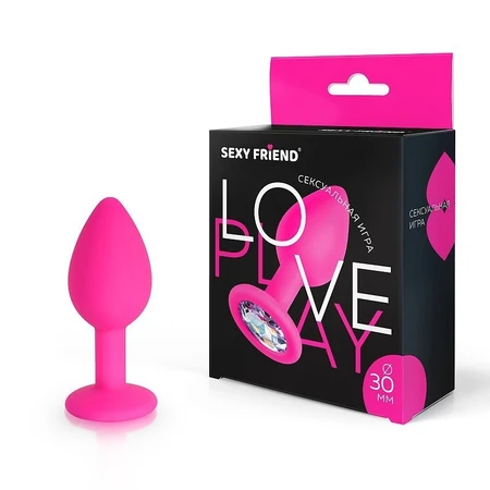 Čaura analna fuxija, boja kristala bezbojna, silikon, l 73 mm, d 30 mm, art. SF-70190-01