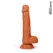 Dildo l radnog dela 140 mm d 34 mm, boja mulat, silikon art. ER-30051